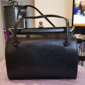 Vintage Capri Handbag By Jan-Eddie Elegant Black Handbag